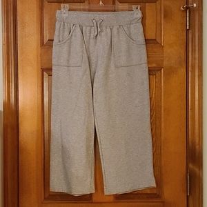 Gray cropped sweatpants